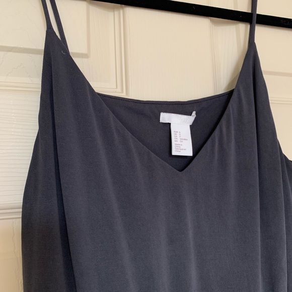 H&M Grey Ruffle Wrap Dress size S - Picture 3 of 7